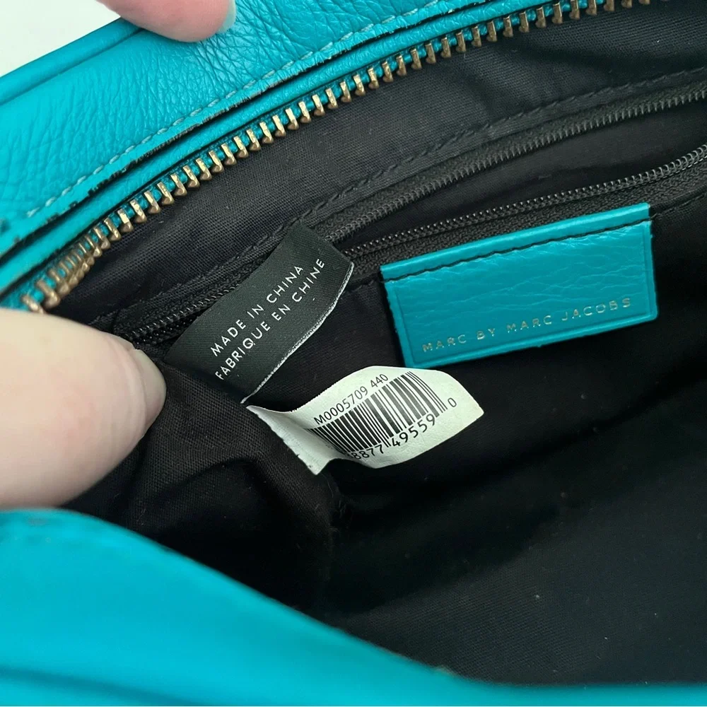 Marc by Marc Jacobs Turquoise Leather ‘Sally’ Crossbody Bag